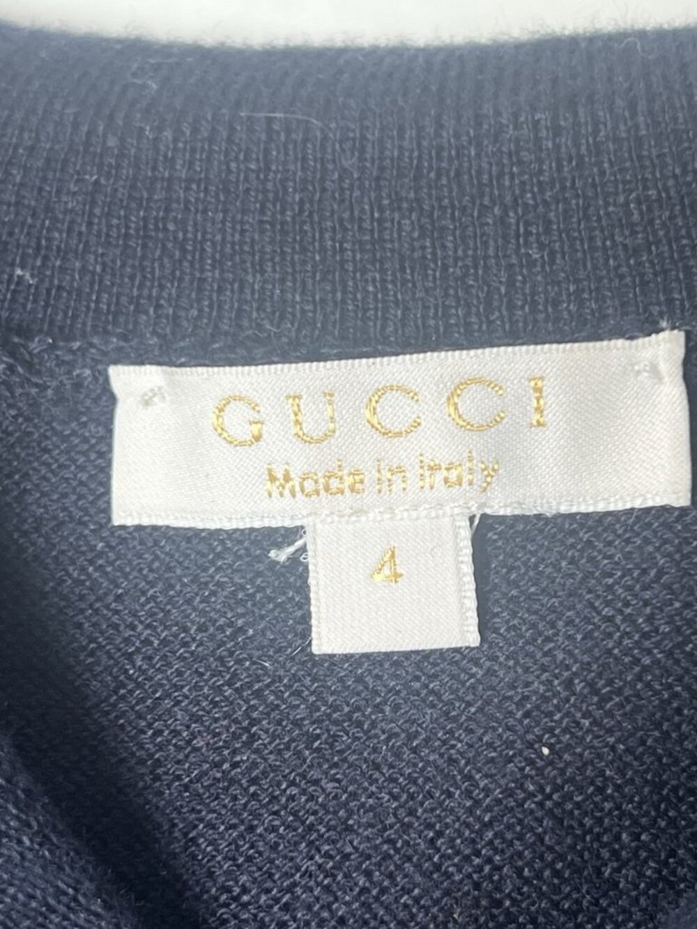 GUCCI 4 YEARS BOYS Short Sleeve Cashmere Blend Nautical Polo - GOOD CONDITION. Q - Picture 4 of 7